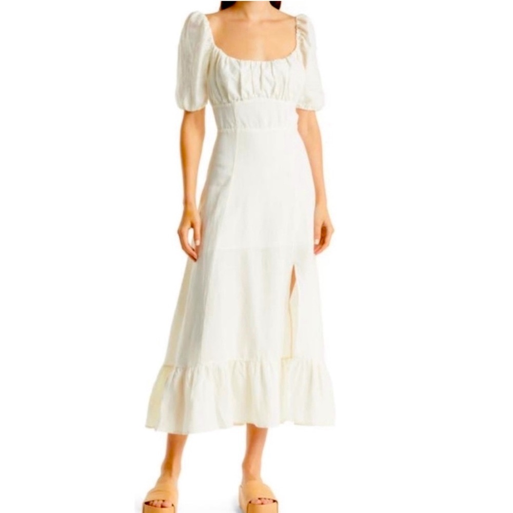 & OTHER STORIES Puff Sleeve Midi Dress